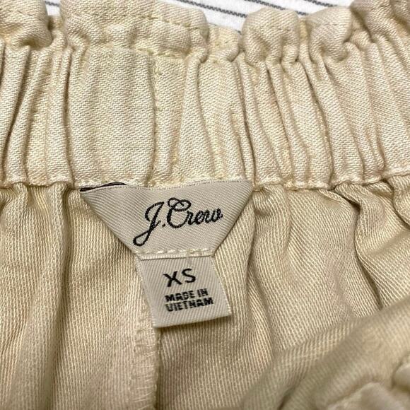 NWOT J. Crew Womens Tie Waist Pull On Mini Skirt Size XS Beach Preppy Neutral - Picture 8 of 9